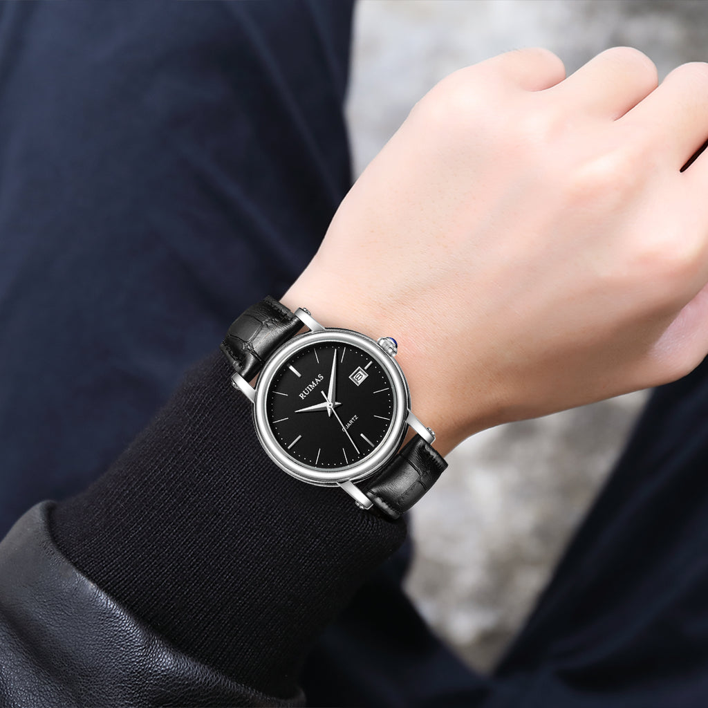 RUIMAS Fashion Mens Quartz Watches Sapphire Sport Wristwatch Waterproof Large Dial Business Casual Watch Clock Montre Homme 6762