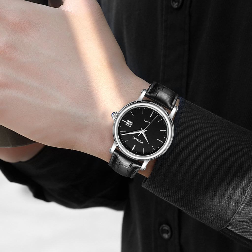 RUIMAS Fashion Mens Quartz Watches Sapphire Sport Wristwatch Waterproof Large Dial Business Casual Watch Clock Montre Homme 6762