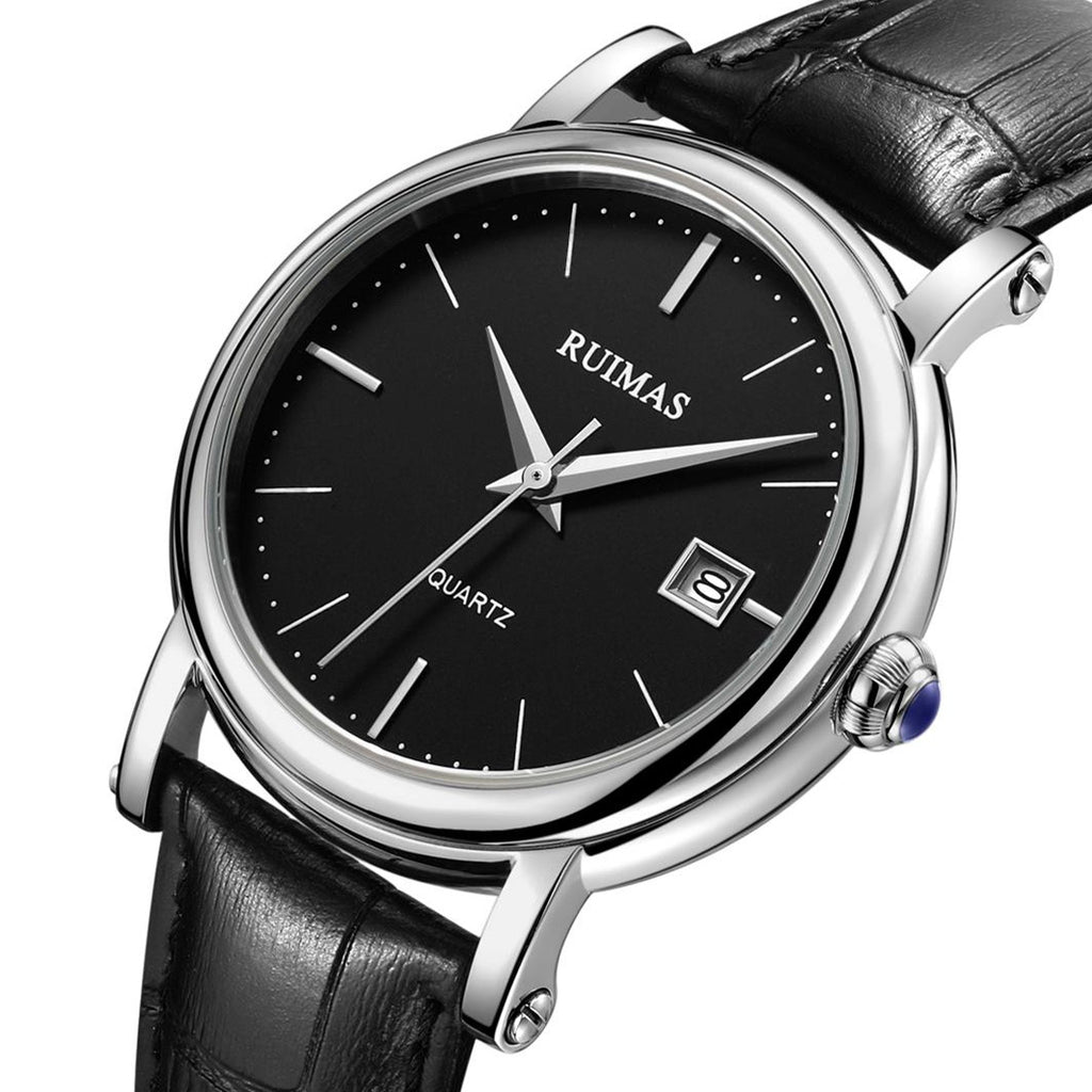 RUIMAS Fashion Mens Quartz Watches Sapphire Sport Wristwatch Waterproof Large Dial Business Casual Watch Clock Montre Homme 6762