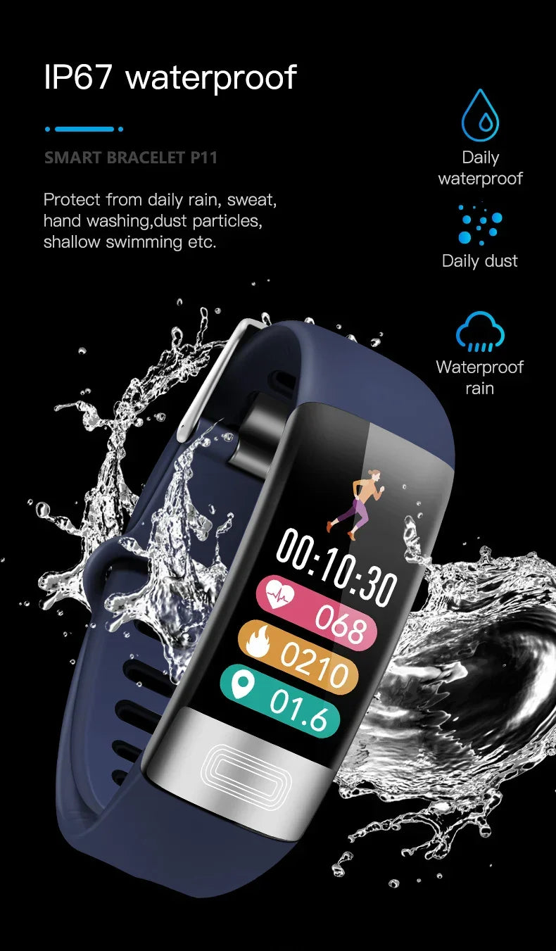 Smart Wristband Fitness Tracke Blue