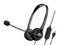 Techancy Auricular USB com Fio TH5234 com Microfone Cancelamento de Ruido para Call Center Escritorio Reunioes Online Compatibel PC Portatil